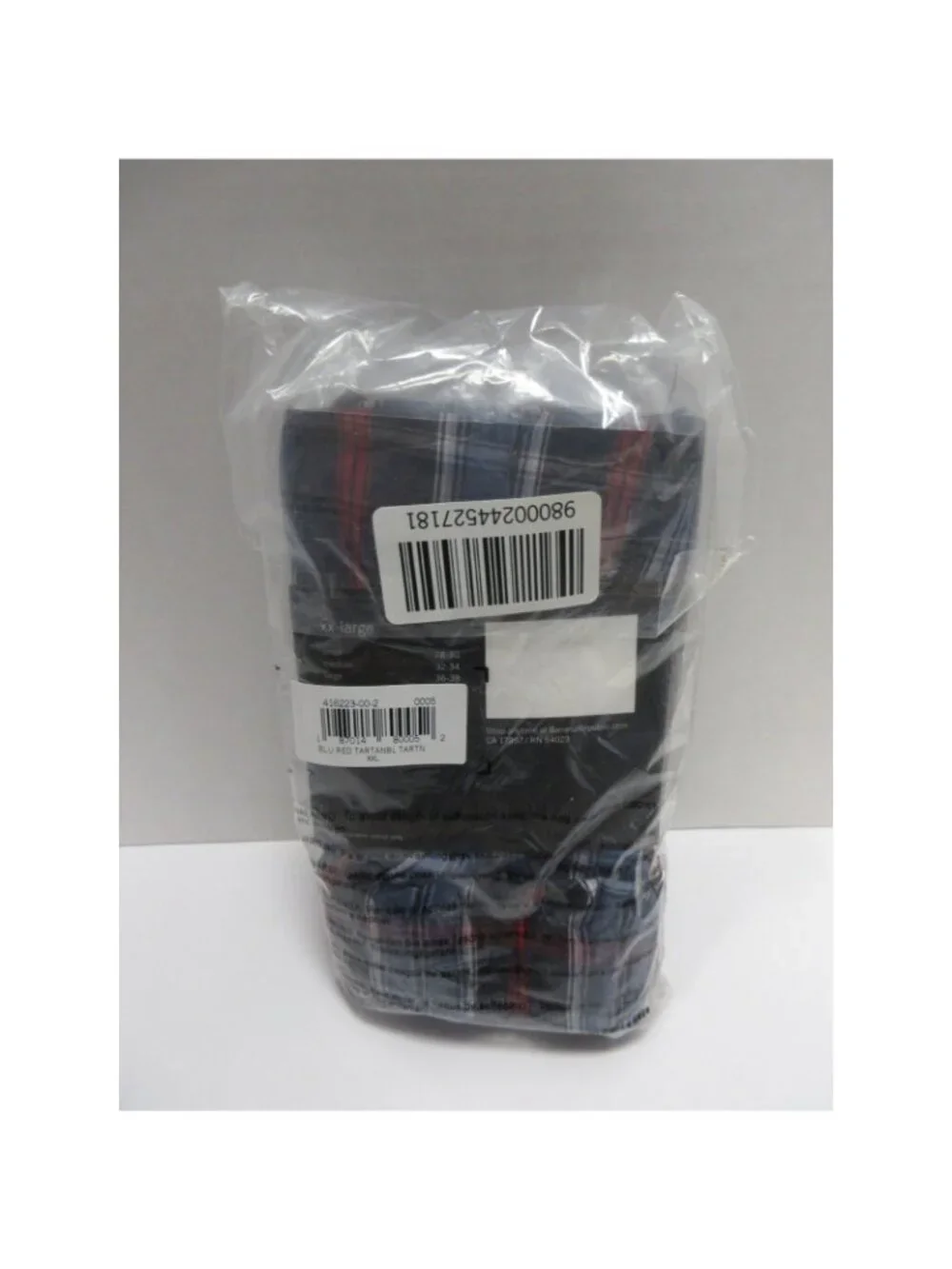 Banana Republic Underwear XXL Red Boxer Shorts Tartan Plaid Cotton NEW